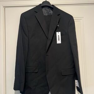 DKNY Men's Black Two-Button Blazer